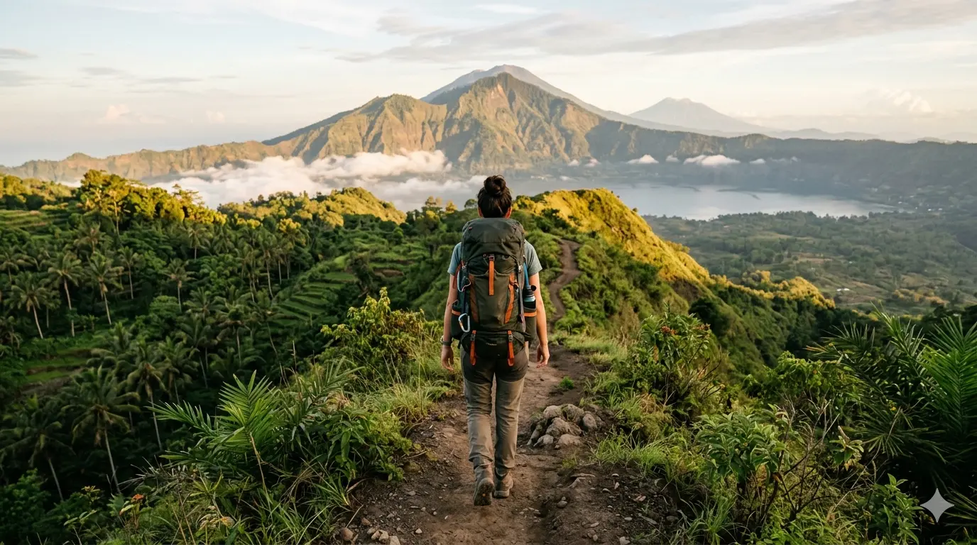 Backpacker insurance Indonesia solo traveler Bali volcano hiking