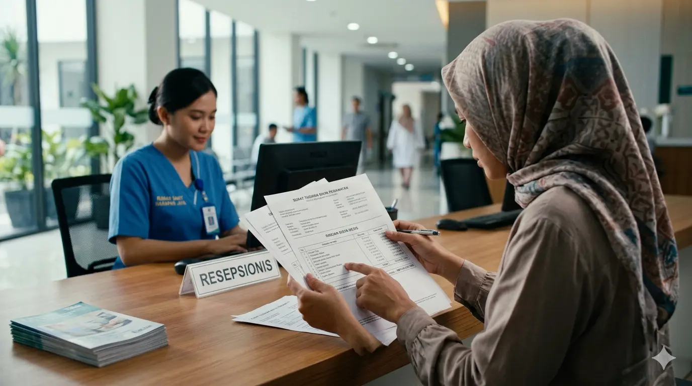 Healthcare cost Indonesia without insurance hospital billing documents